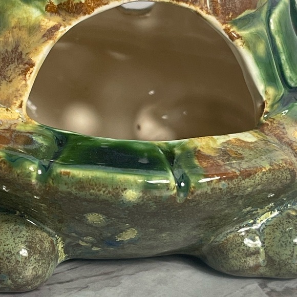 Vintage Handmade Ceramic Turtle Luminary Planter Signed “Marnel” 7-24 - Picture 3 of 9